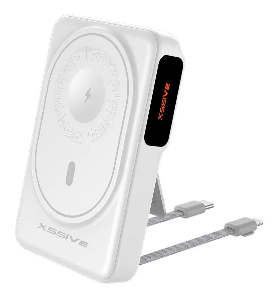 Xssive - Magnetic Wireless Powerbank incl. Cable 10.000 mAh XS-PB43W - Wit - Afbeelding 1