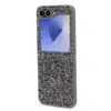 Casemania-3D Diamond Backcoveer-Samsung Z Flip 7-Grijs-4