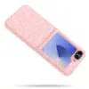 Casemania-3D Diamond Backcoveer-Samsung Z Flip 7-Roze-2