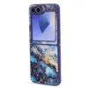 Casemania-Marmer-Glitter-Backcover-Samsung-Z-Flip-7-Blauw-Paars-4