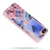 Casemania Marmer Glitter Backcover-Samsung-Z Flip 7-Blauw Roze-2