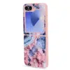 Casemania Marmer Glitter Backcover-Samsung-Z Flip 7-Blauw Roze-4