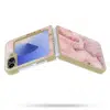 Casemania Marmer Glitter Backcover-Samsung-Z Flip 7-Roze-3