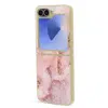 Casemania Marmer Glitter Backcover-Samsung-Z Flip 7-Roze-4