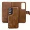 Multiple Pockets Magnetic 2 in 1 Wallet Samsung S25-Bruin-1-Cityhoesje.nl