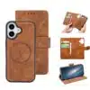 Cityhoesje-Bookcase- 2 in 1 Magsafe-iPhone 17-Bruin - Thumbnail Image 1