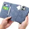 Cityhoesje-Bookcase- 2 in 1 Magsafe-iPhone 17-Grijs - Thumbnail Image 5