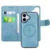 Cityhoesje-Bookcase-2 in 1 Magsafe-iPhone 17-Licht Blauw - Thumbnail Image 2