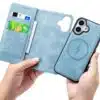 Cityhoesje-Bookcase-2 in 1 Magsafe-iPhone 17-Licht Blauw - Thumbnail Image 3