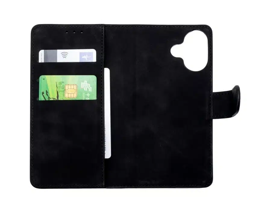 Cityhoesje-Bookcase-2 in 1 Magsafe-iPhone 17-Zwart - Afbeelding 2