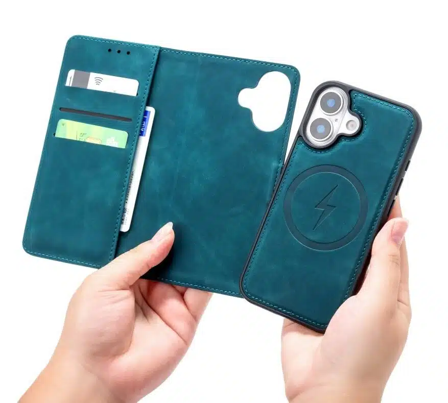 Cityhoesje-Bookcase-2 in 1 Magsafe-iPhone 17-Groen - Afbeelding 4