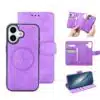 Cityhoesje-Bookcase-2 in 1 Magsafe-iPhone 17-Paars - Thumbnail Image 1