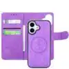Cityhoesje-Bookcase-2 in 1 Magsafe-iPhone 17-Paars - Thumbnail Image 2