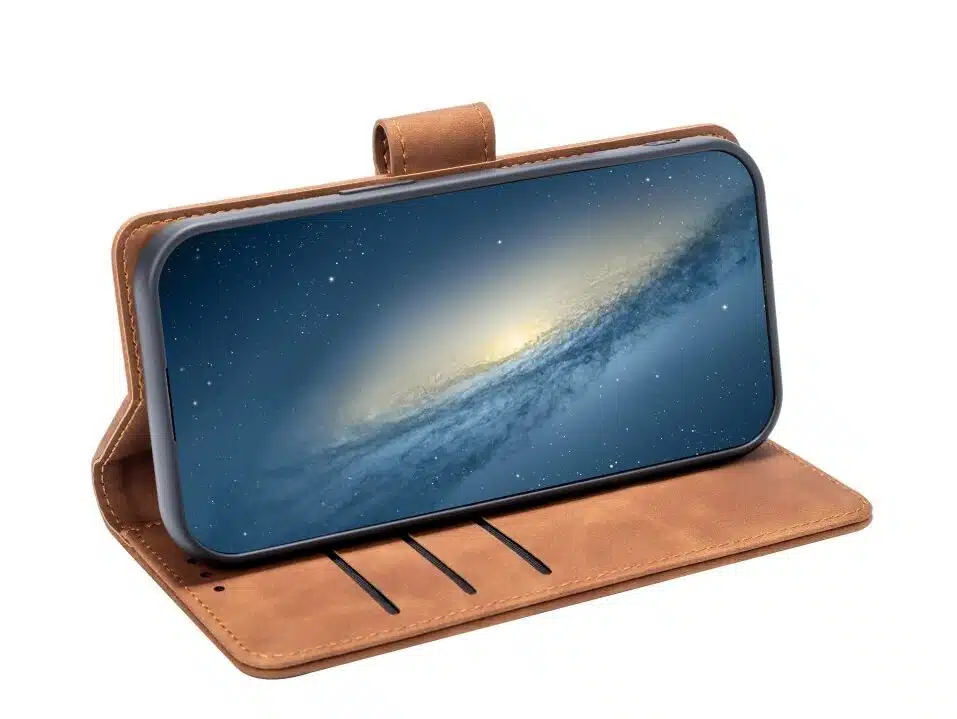 Cityhoesje-Bookcase- 2 in 1 Magsafe-iPhone 17-Bruin - Afbeelding 6
