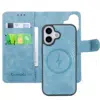CaseMania –iphone 17–2in1-Magsafe- BookCase – Pasjeshouder- Blauw-2-Cityhoesje.nl