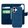 CaseMania –iphone 17–2in1-Magsafe- BookCase – Pasjeshouder-Donker Blauw-2-Cityhoesje.nl