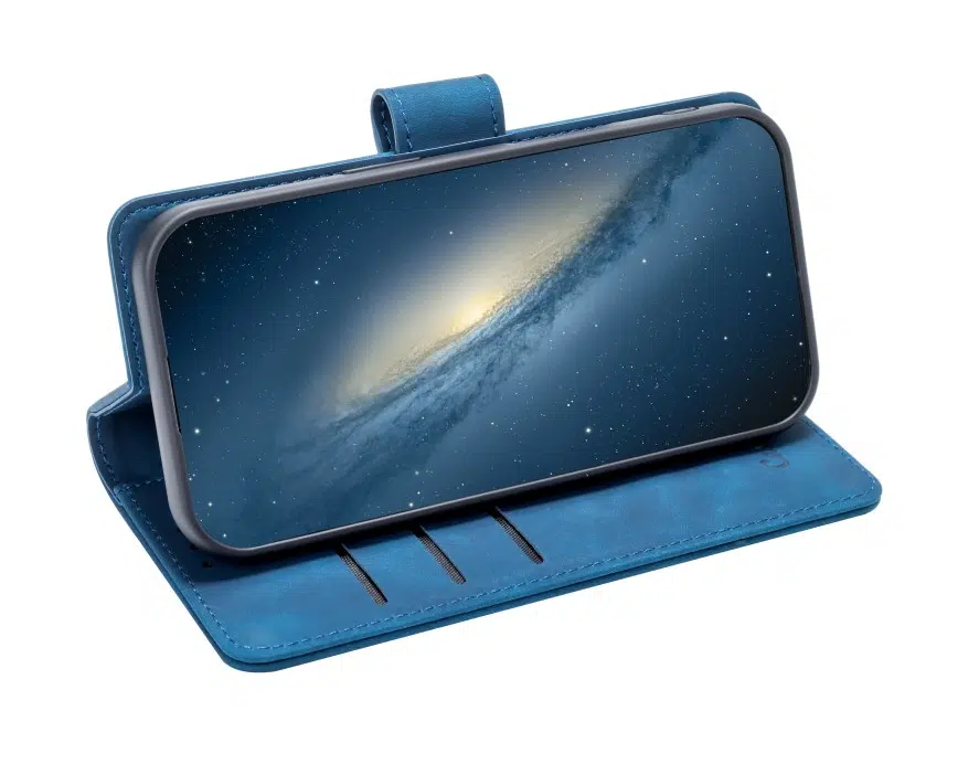 CaseMania –iphone 17–2in1-Magsafe- BookCase – Pasjeshouder-Donker Blauw-6-Cityhoesje.nl