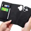 CaseMania –iphone 17–2in1-Magsafe- BookCase – Pasjeshouder-Zwart-4-Cityhoesje.nl