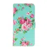 Samsung A17-Bookcase Print-Bloemen Blauw-2-Cityhoesje.nl