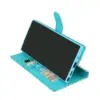 Samsung A17-Bookcase Print-Bloemen Blauw-4-Cityhoesje.nl