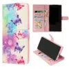 Samsung A17-Bookcase Print-Bloemen en Vlinders-1-Cityhoesje.nl