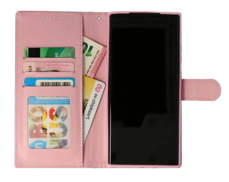 Samsung A17-Bookcase Print-Marmer Paars-3-Cityhoesje.nl