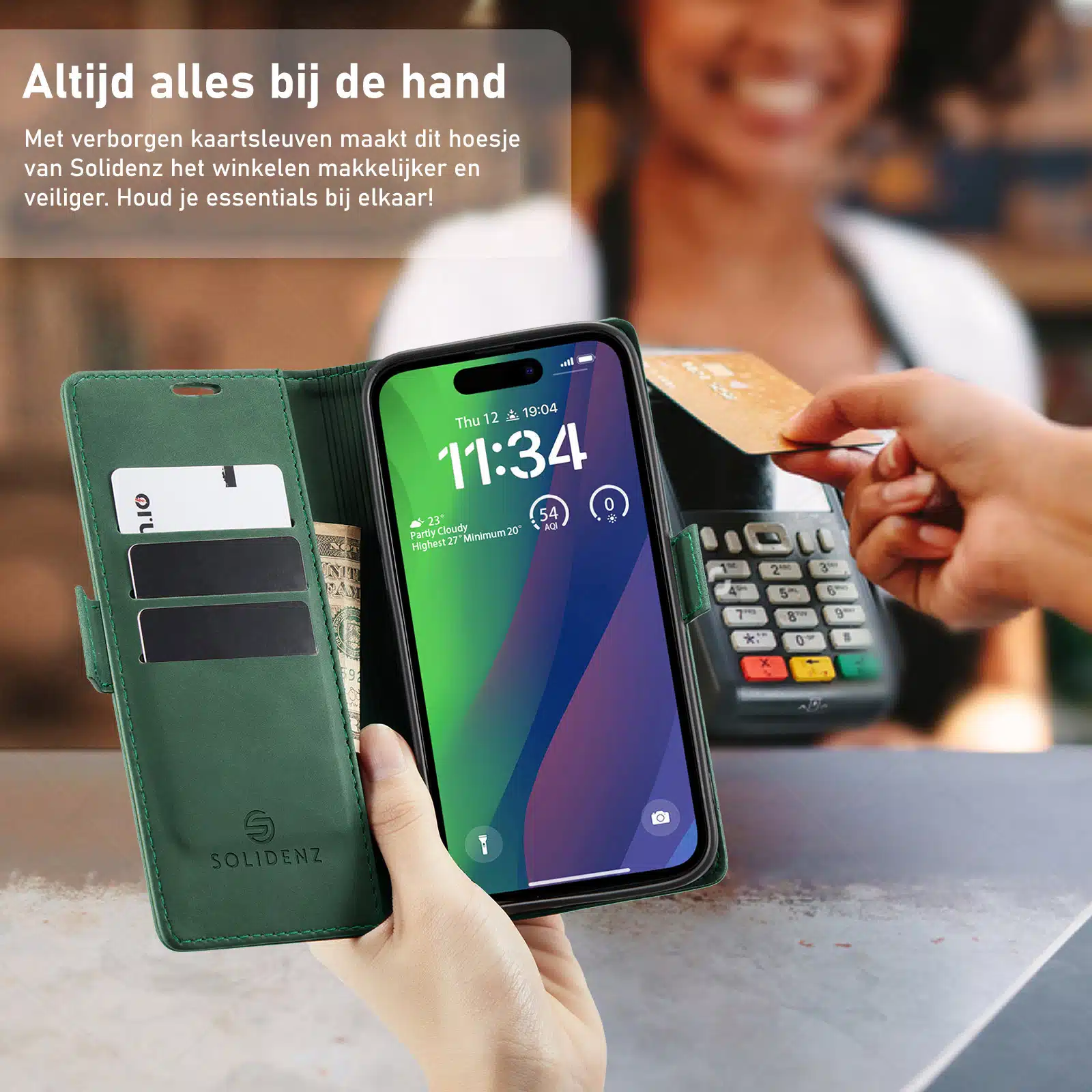Solidenz-Bookcase Urban-iPhone 17 Pro Max-18 Pro Max-Groen - Afbeelding 8