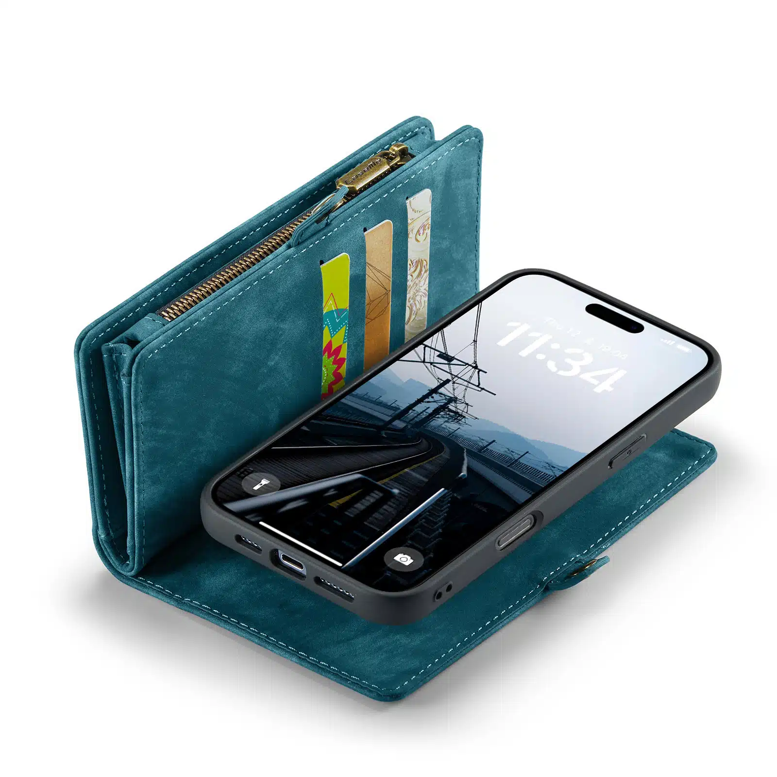 iPhone-17 Air-Solidenz-Urban-Wallet-hoesje-Blauw-1-Cityhoesje.nl