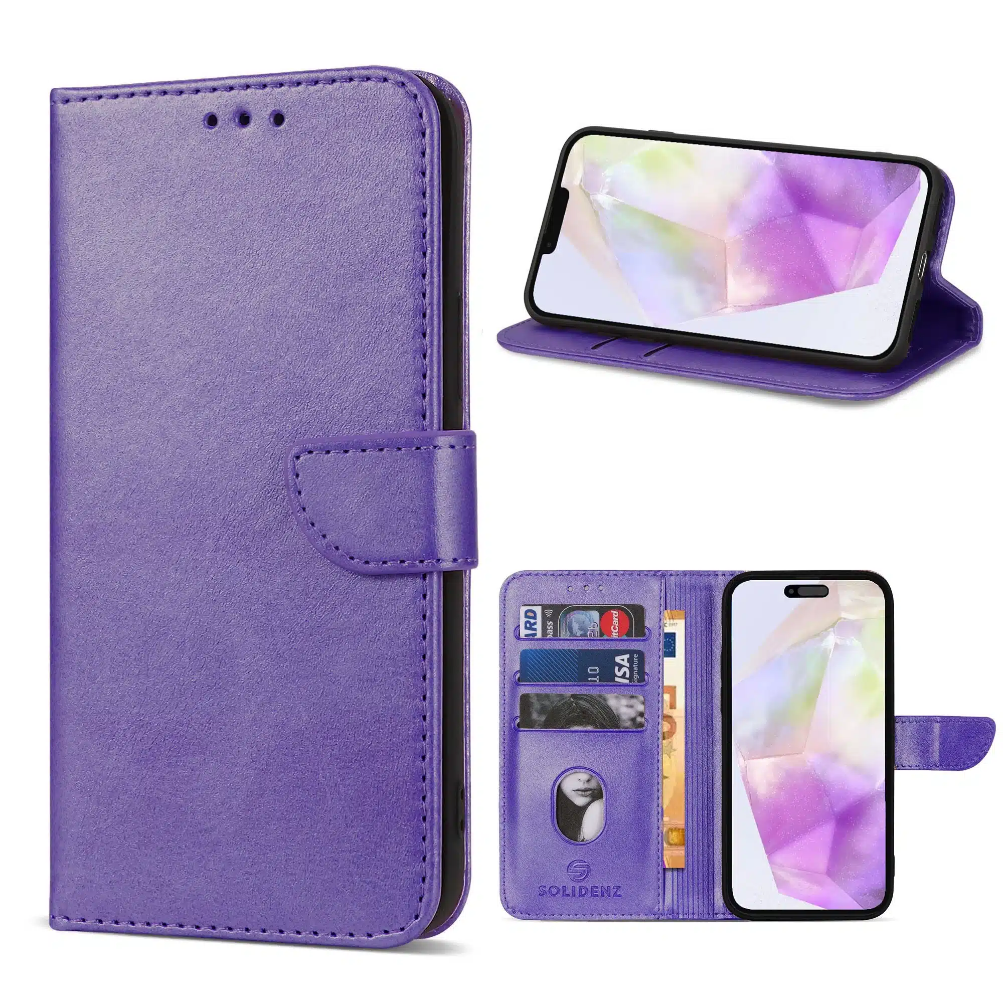 iPhone 17-Solidenz-Bookcase-Paars-1-Cityhoesje.nl