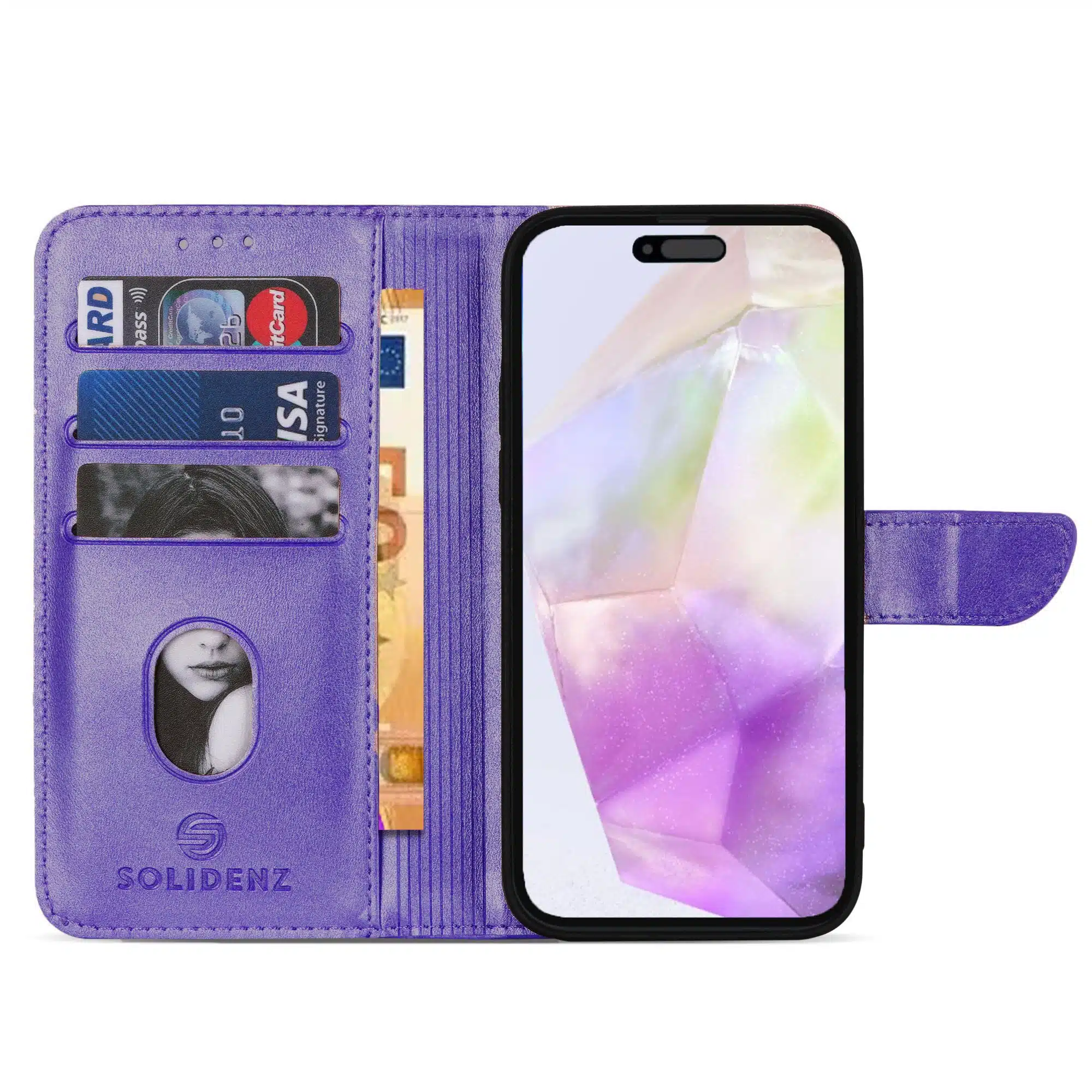 iPhone 17-Solidenz-Bookcase-Paars-4-Cityhoesje.nl