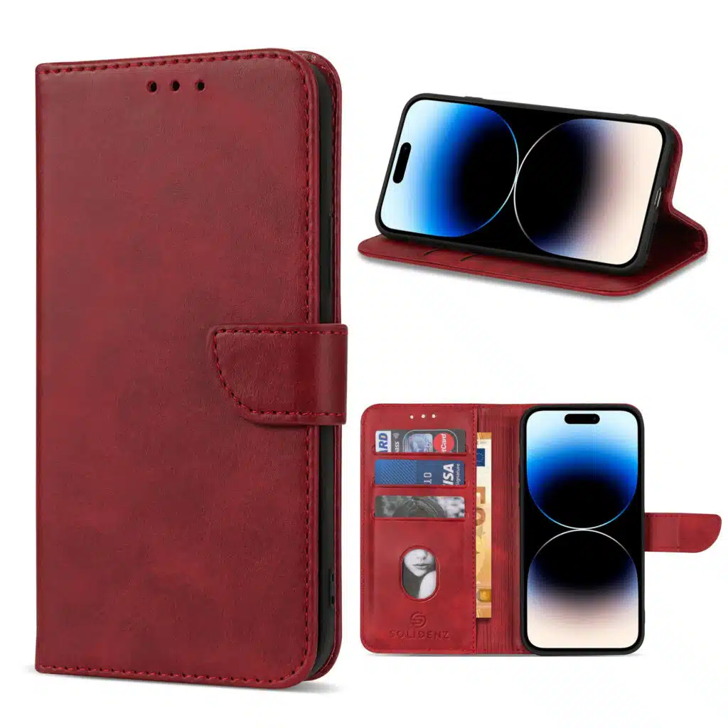 iPhone 17-Solidenz-Bookcase-Rood-1-Cityhoesje.nl