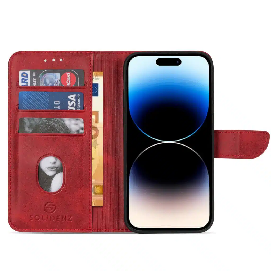 iPhone 17-Solidenz-Bookcase-Rood-4-Cityhoesje.nl