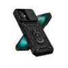 Cityhoesje-Backcover-iPhone 17 Camera Protection Kickstand Ring Armor-Zwart - Thumbnail Image 1