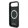 BMW iPhone 17 Air Backcover hoesje - MagSafe - PU Leather Case With Tricolor Slanted Stripes & Metal Logos - Zwart-6
