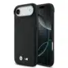 BMW iPhone 17 Air Backcover hoesje - MagSafe - Quilted Leather Case With Metal Logo - Zwart-1