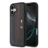 BMW iPhone 17 Backcover hoesje - MagSafe Kevlar Case With Printed Tricolor & Metal Logos - Zwart-1