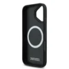 BMW iPhone 17 Backcover hoesje - MagSafe - PU Leather Case With Tricolor Slanted Stripes & Metal Logos - Zwart-6