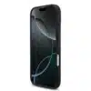 BMW iPhone 17 Backcover hoesje - MagSafe - PU Leather Case With Tricolor Slanted Stripes & Metal Logos - Zwart-7