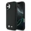 BMW iPhone 17 Backcover hoesje - MagSafe - Quilted Leather Case With Metal Logo - Zwart-1