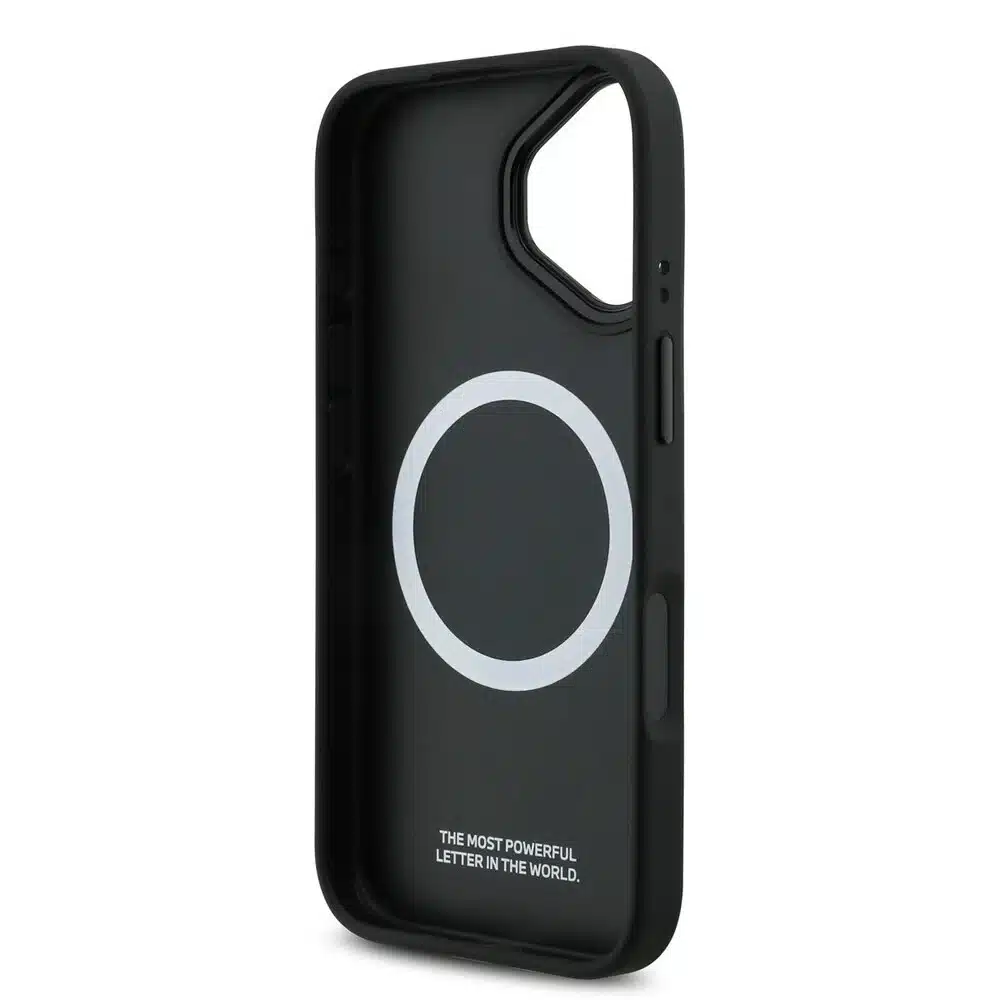 BMW iPhone 17 Backcover hoesje - MagSafe - Quilted Leather Case With Metal Logo - Zwart-6