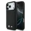 BMW iPhone 17 Pro Backcover hoesje - MagSafe - Quilted Leather Case With Metal Logo - Zwart-1