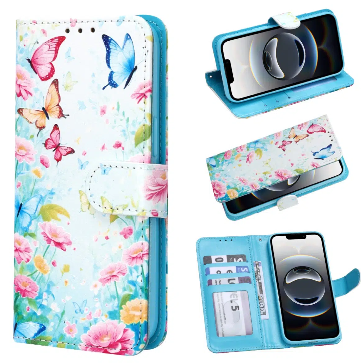 Casemania Iphone-17 Pro-Bookcase-Molti Bloemen Vlider -1-Cityhoesje.nl