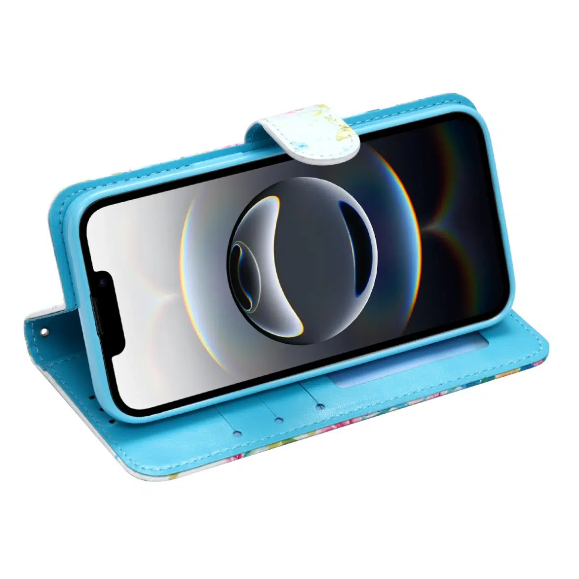 Casemania Iphone-17 ProMax-Bookcase-Molti Bloemen Vlider -3-Cityhoesje.nl