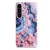 Casemania-Samsung S25 FE-Marmer Glitter-Blauw Roze-1-Cityhoesje.nl
