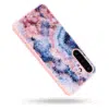 Casemania-Samsung S25 FE-Marmer Glitter-Blauw Roze-3-Cityhoesje.nl