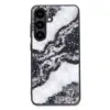 Casemania-Samsung S25 FE-Marmer Glitter-Zwart Grijs-1-Cityhoesje.nl