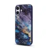 Casemania-iphone 17-Backcover-Blauw Paars -Marmer Glitter-2