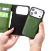 Casemania – Bookcase 2 in 1-Leer- Magsafe – iPhone 17 Pro Max-Groen-3