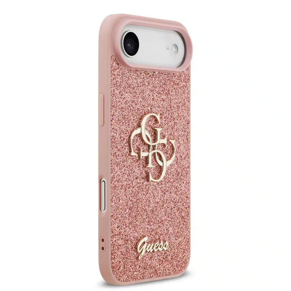 Guess iPhone 17 Air Back cover case - Big 4G - Fixed Glitter - Roze-2