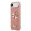Guess iPhone 17 Air Back cover case - Big 4G - Fixed Glitter - Roze-4